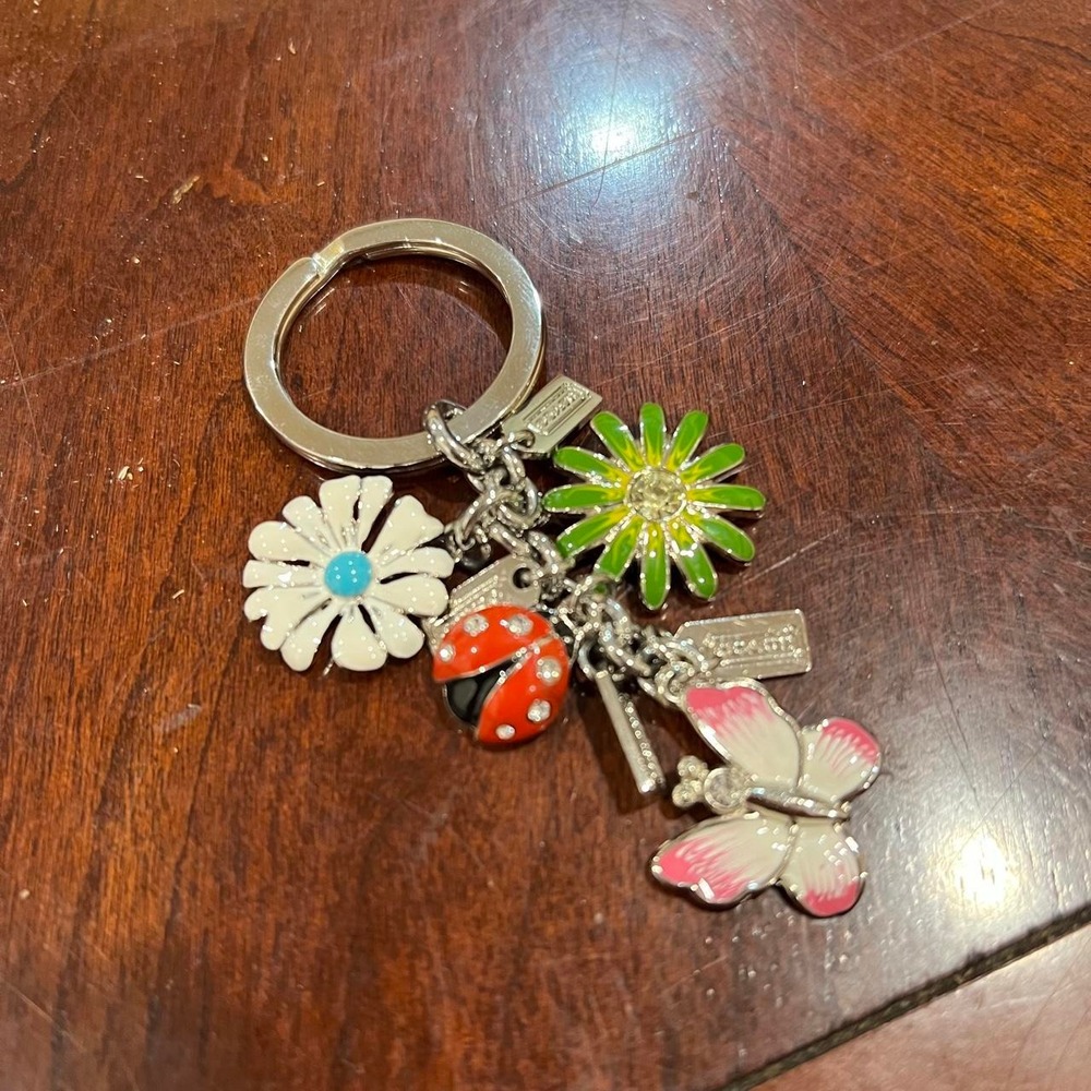 Y2K 2000s Rare Coach Ladybug Daisy Butterfly Purse Charm / Keychain
